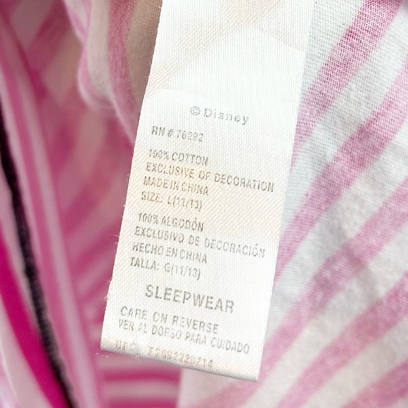 Vintage y2k White Pink Striped Minnie Mouse Babydoll Tank Top Size Large - Picture 7 of 8